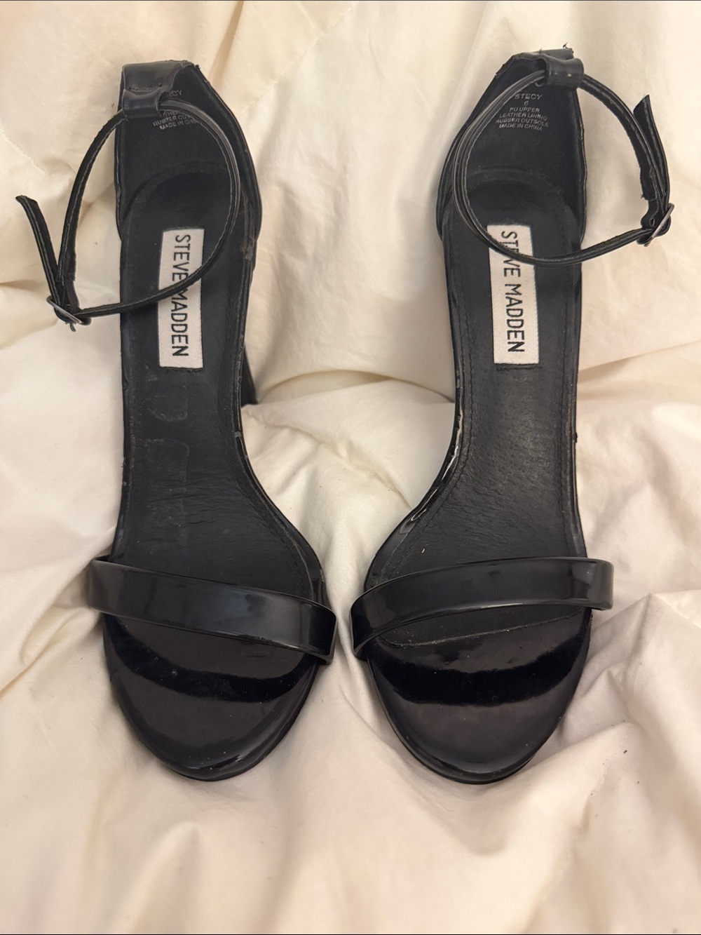 Steve Madden STECY Black Patent Heels